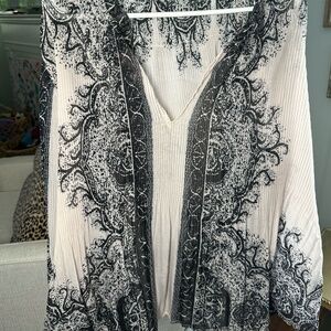 Anthropologie sheer long sleeve top